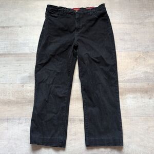 NYDJ | Women's Straight Fit Jeans Black | Size 10 Cropped